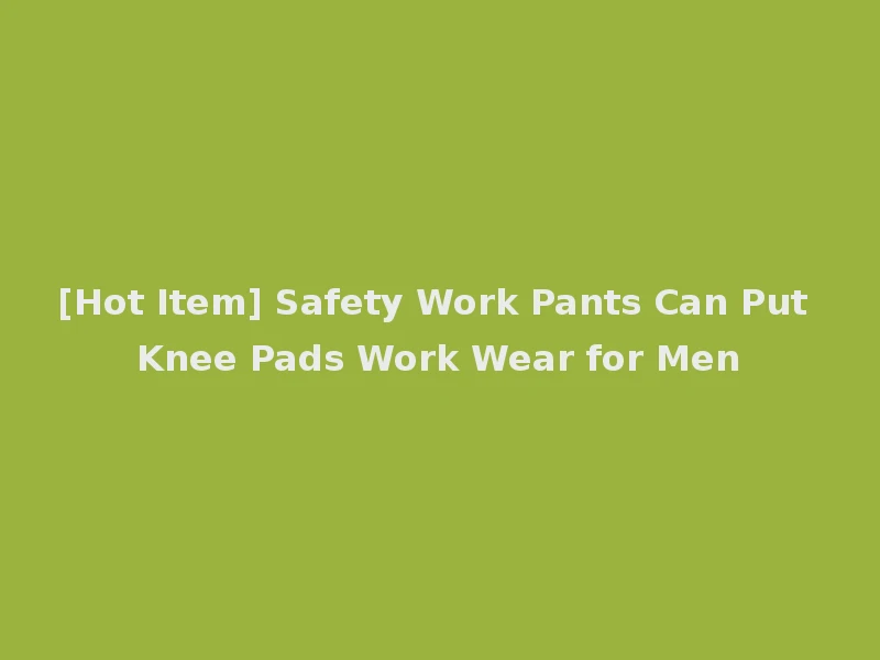 [Hot Item] Safety Work Pants Can Put Knee Pads Work Wear for Men