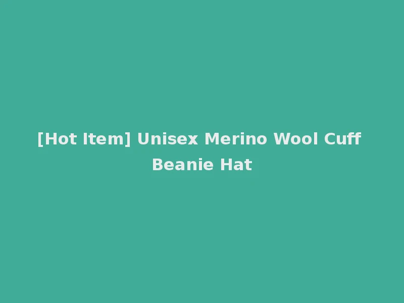 [Hot Item] Unisex Merino Wool Cuff Beanie Hat