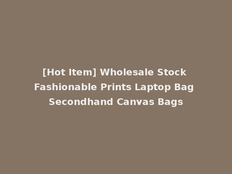 [Hot Item] Wholesale Stock Fashionable Prints Laptop Bag Secondhand Canvas Bags