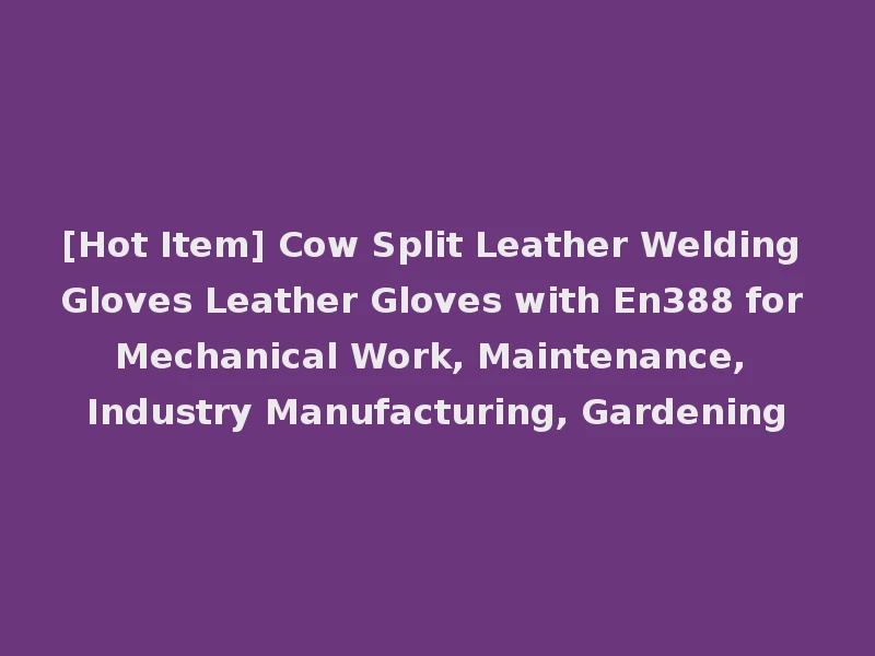[Hot Item] Cow Split Leather Welding Gloves Leather Gloves with En388 for Mechanical Work, Maintenance, Industry Manufacturing, Gardening