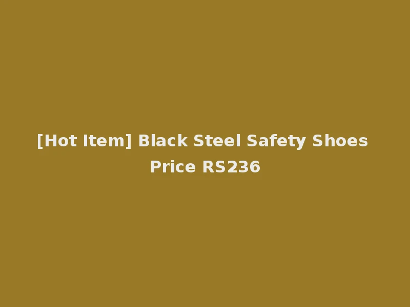 [Hot Item] Black Steel Safety Shoes Price RS236