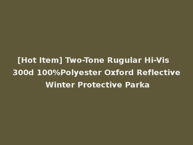 [Hot Item] Two-Tone Rugular Hi-Vis 300d 100%Polyester Oxford Reflective Winter Protective Parka