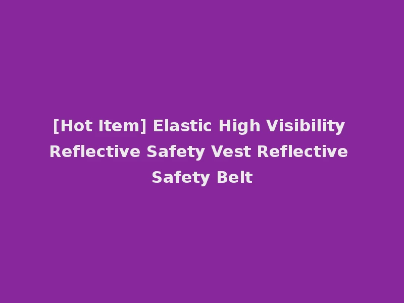 [Hot Item] Elastic High Visibility Reflective Safety Vest Reflective Safety Belt