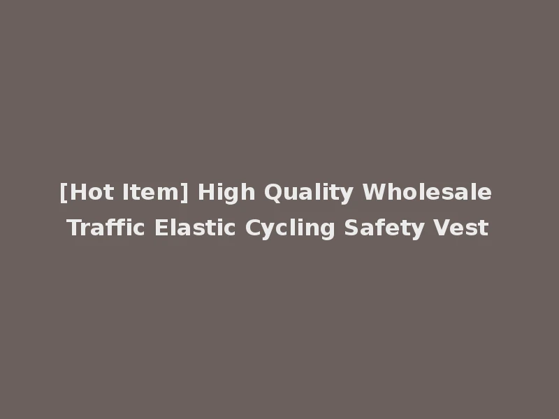 [Hot Item] High Quality Wholesale Traffic Elastic Cycling Safety Vest