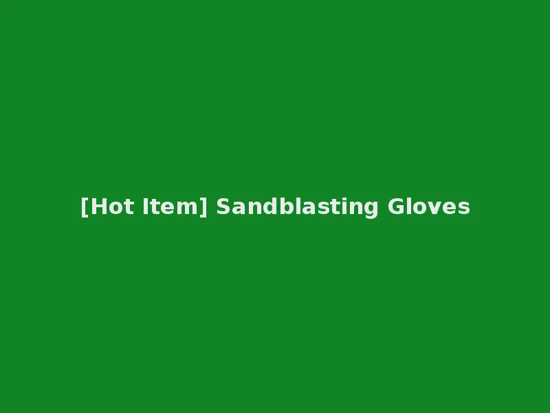 [Hot Item] Sandblasting Gloves