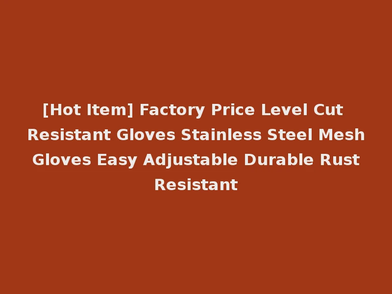 [Hot Item] Factory Price Level Cut Resistant Gloves Stainless Steel Mesh Gloves Easy Adjustable Durable Rust Resistant