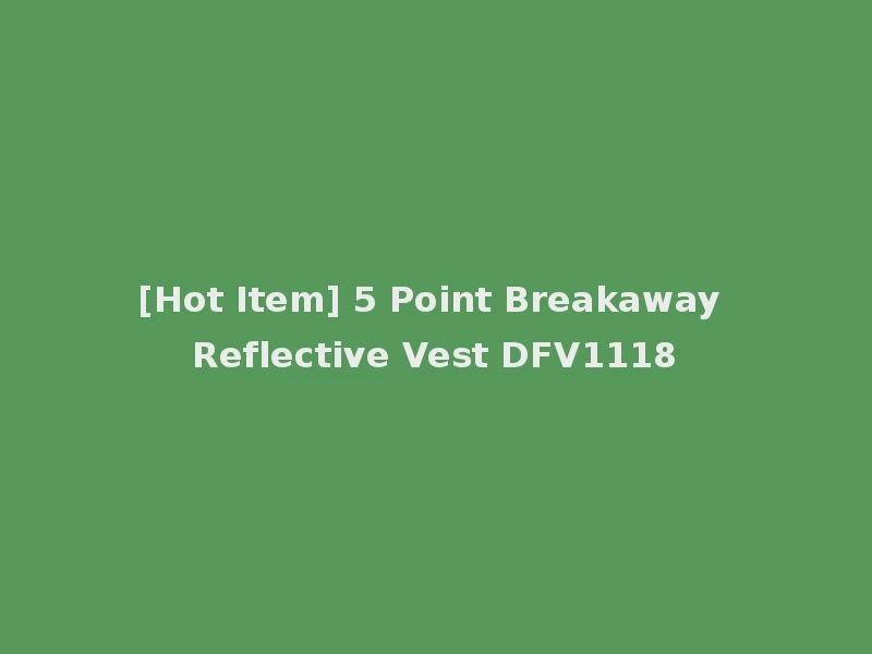 [Hot Item] 5 Point Breakaway Reflective Vest DFV1118