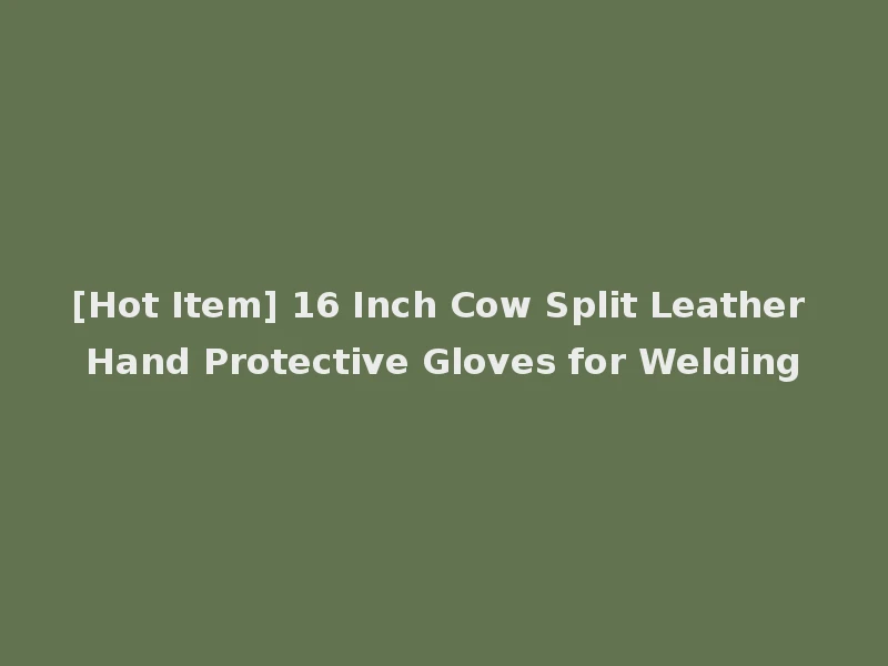 [Hot Item] 16 Inch Cow Split Leather Hand Protective Gloves for Welding