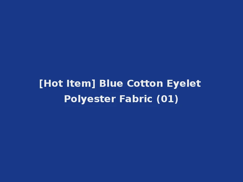 [Hot Item] Blue Cotton Eyelet Polyester Fabric (01)