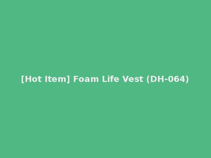 [Hot Item] Foam Life Vest (DH-064)