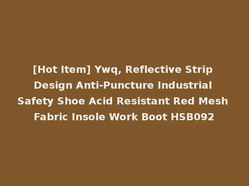 [Hot Item] Ywq, Reflective Strip Design Anti-Puncture Industrial Safety Shoe Acid Resistant Red Mesh Fabric Insole Work Boot HSB092