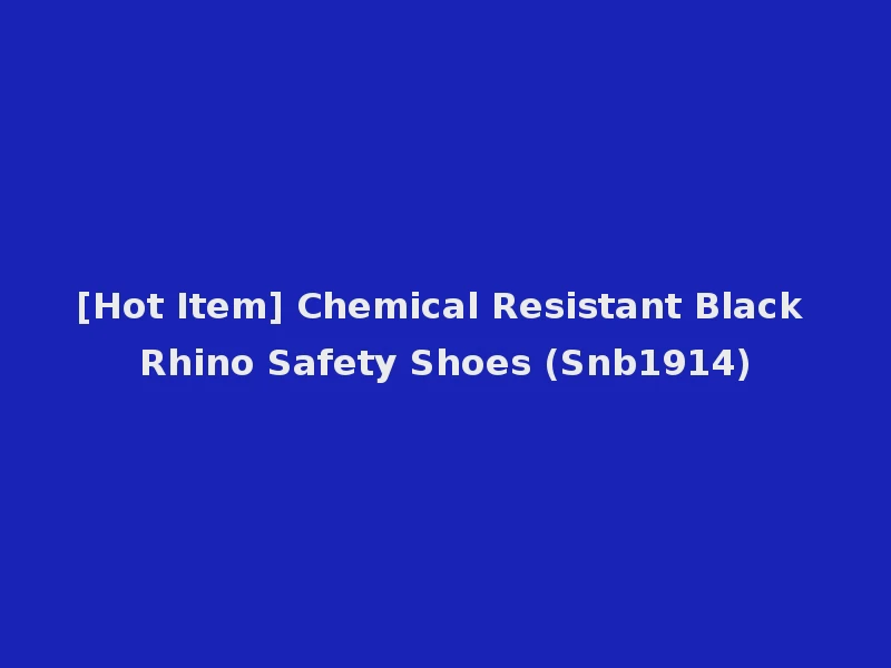 [Hot Item] Chemical Resistant Black Rhino Safety Shoes (Snb1914)