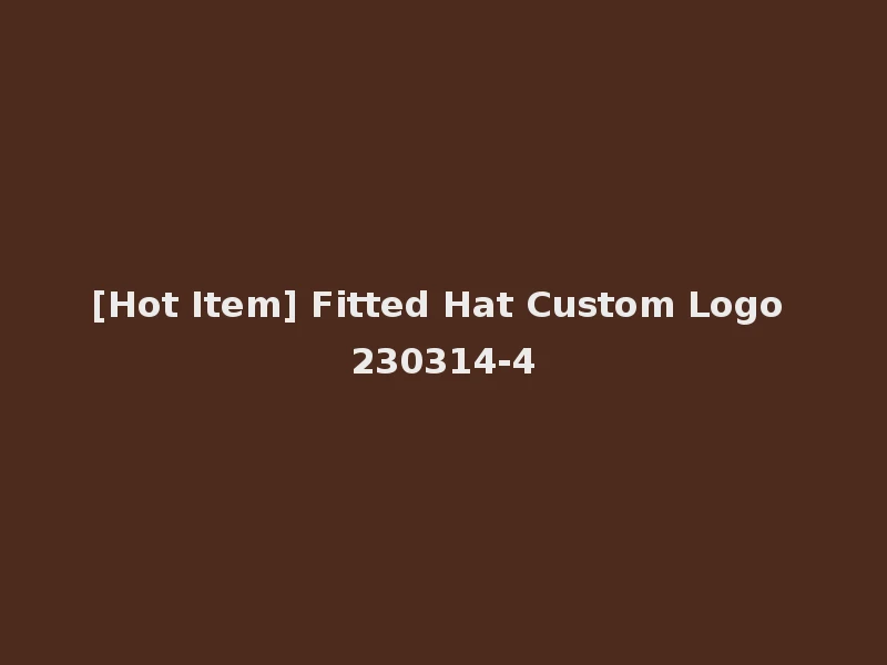 [Hot Item] Fitted Hat Custom Logo 230314-4