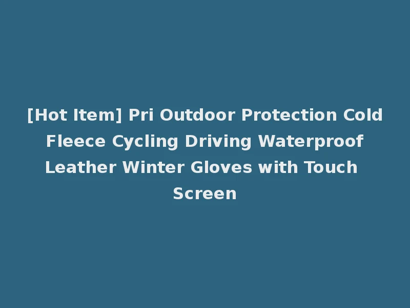 [Hot Item] Pri Outdoor Protection Cold Fleece Cycling Driving Waterproof Leather Winter Gloves with Touch Screen