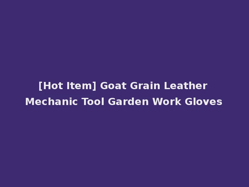 [Hot Item] Goat Grain Leather Mechanic Tool Garden Work Gloves