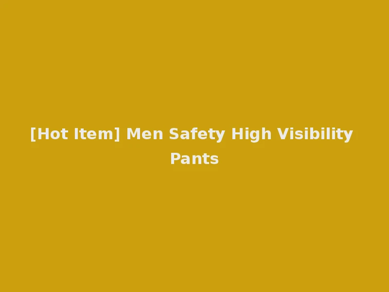 [Hot Item] Men Safety High Visibility Pants
