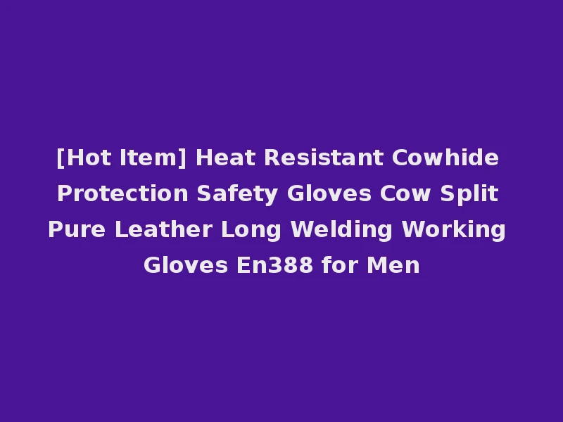 [Hot Item] Heat Resistant Cowhide Protection Safety Gloves Cow Split Pure Leather Long Welding Working Gloves En388 for Men