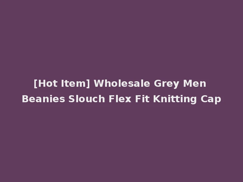 [Hot Item] Wholesale Grey Men Beanies Slouch Flex Fit Knitting Cap