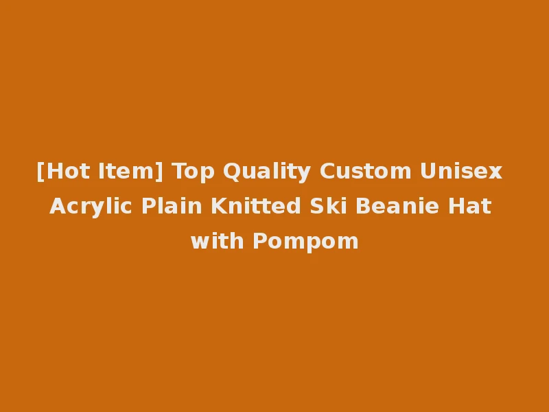 [Hot Item] Top Quality Custom Unisex Acrylic Plain Knitted Ski Beanie Hat with Pompom