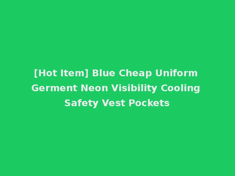 [Hot Item] Blue Cheap Uniform Germent Neon Visibility Cooling Safety Vest Pockets