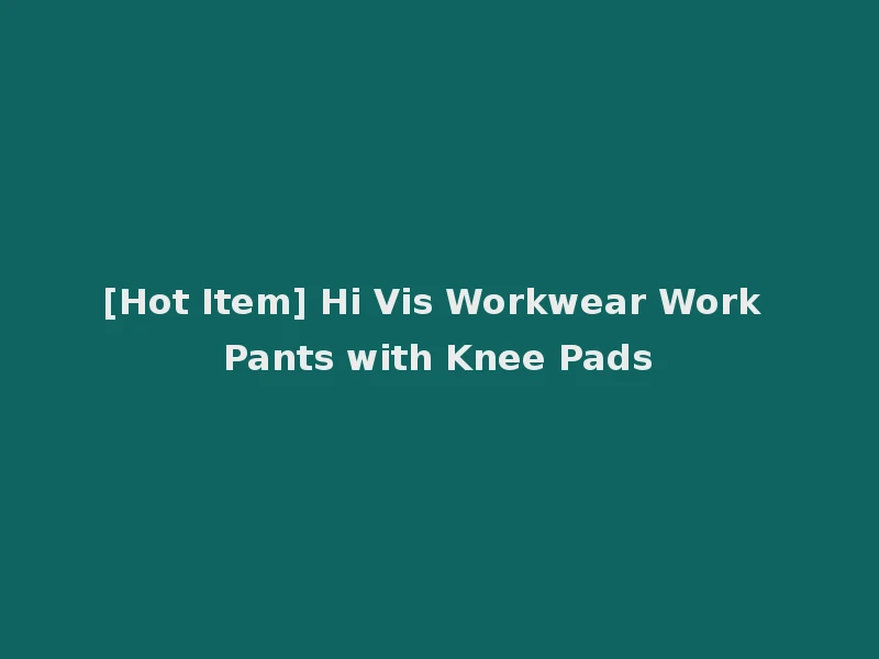[Hot Item] Hi Vis Workwear Work Pants with Knee Pads