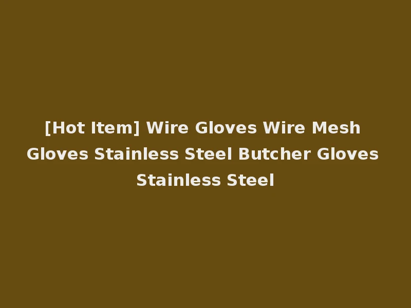 [Hot Item] Wire Gloves Wire Mesh Gloves Stainless Steel Butcher Gloves Stainless Steel