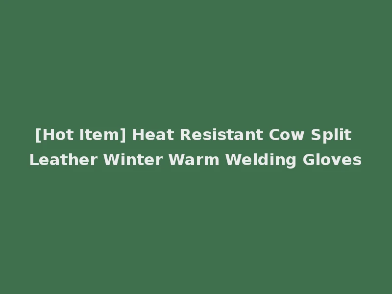 [Hot Item] Heat Resistant Cow Split Leather Winter Warm Welding Gloves