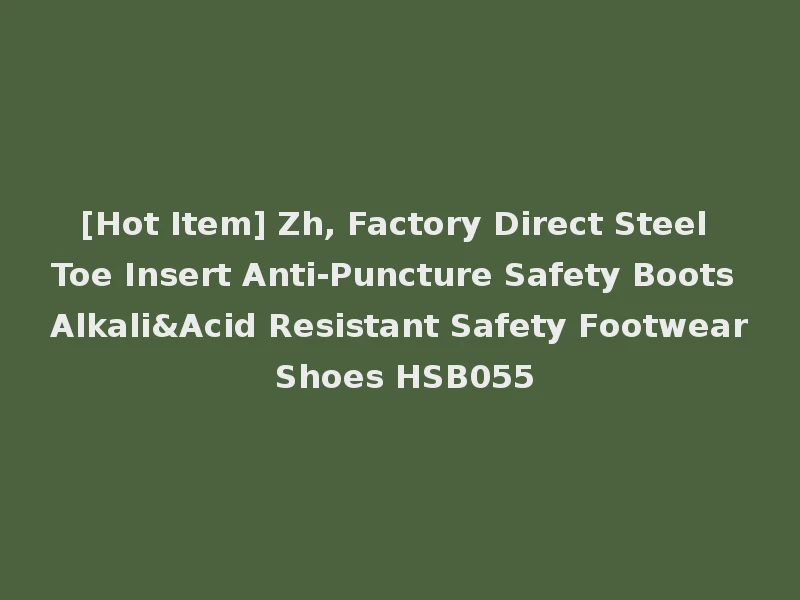 [Hot Item] Zh, Factory Direct Steel Toe Insert Anti-Puncture Safety Boots Alkali&Acid Resistant Safety Footwear Shoes HSB055