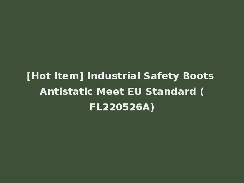 [Hot Item] Industrial Safety Boots Antistatic Meet EU Standard (FL220526A)