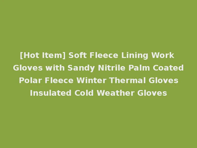 [Hot Item] Soft Fleece Lining Work Gloves with Sandy Nitrile Palm Coated Polar Fleece Winter Thermal Gloves Insulated Cold Weather Gloves