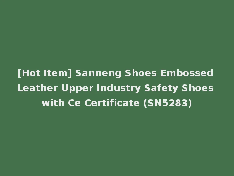 [Hot Item] Sanneng Shoes Embossed Leather Upper Industry Safety Shoes with Ce Certificate (SN5283)