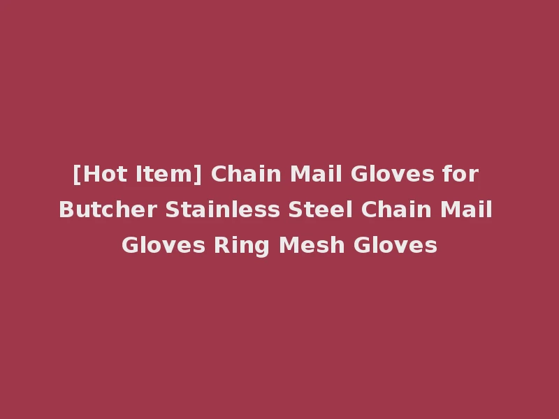 [Hot Item] Chain Mail Gloves for Butcher Stainless Steel Chain Mail Gloves Ring Mesh Gloves