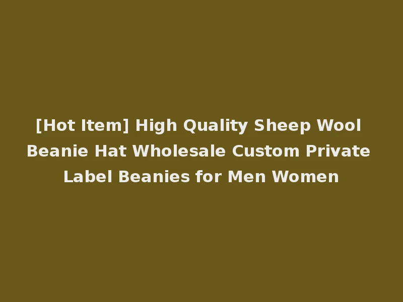 [Hot Item] High Quality Sheep Wool Beanie Hat Wholesale Custom Private Label Beanies for Men Women