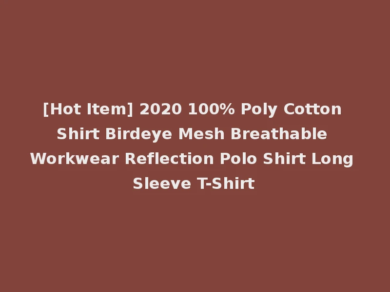 [Hot Item] 2020 100% Poly Cotton Shirt Birdeye Mesh Breathable Workwear Reflection Polo Shirt Long Sleeve T-Shirt
