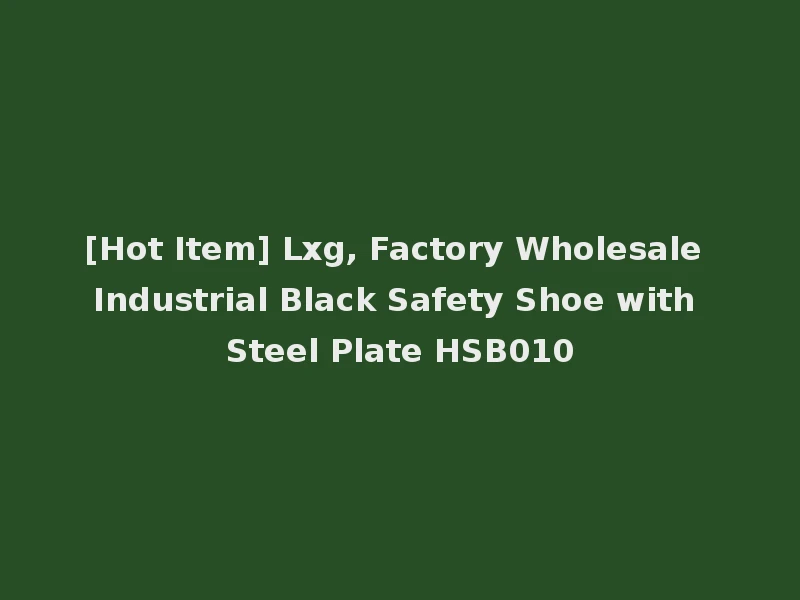 [Hot Item] Lxg, Factory Wholesale Industrial Black Safety Shoe with Steel Plate HSB010