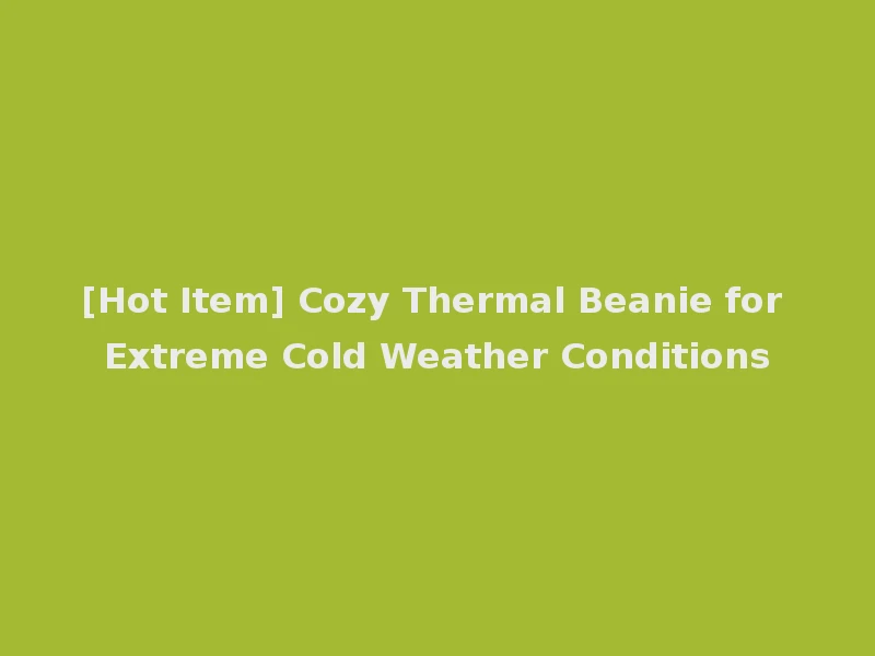 [Hot Item] Cozy Thermal Beanie for Extreme Cold Weather Conditions