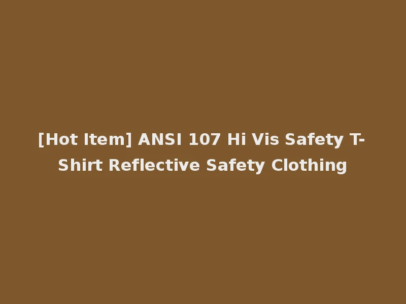 [Hot Item] ANSI 107 Hi Vis Safety T-Shirt Reflective Safety Clothing