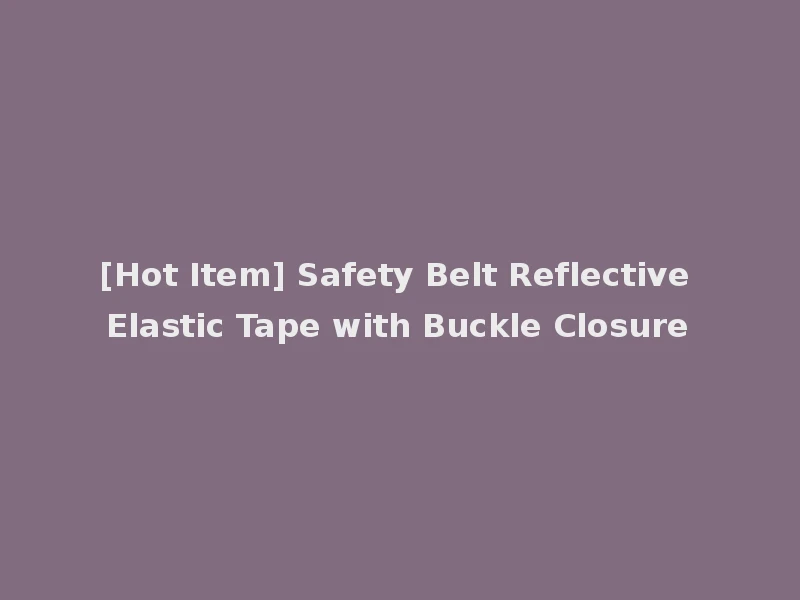 [Hot Item] Safety Belt Reflective Elastic Tape with Buckle Closure