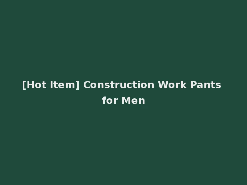 [Hot Item] Construction Work Pants for Men