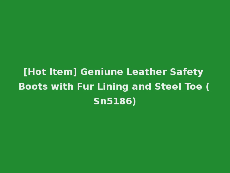 [Hot Item] Geniune Leather Safety Boots with Fur Lining and Steel Toe (Sn5186)