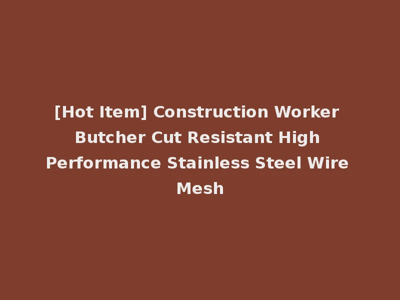 [Hot Item] Construction Worker Butcher Cut Resistant High Performance Stainless Steel Wire Mesh
