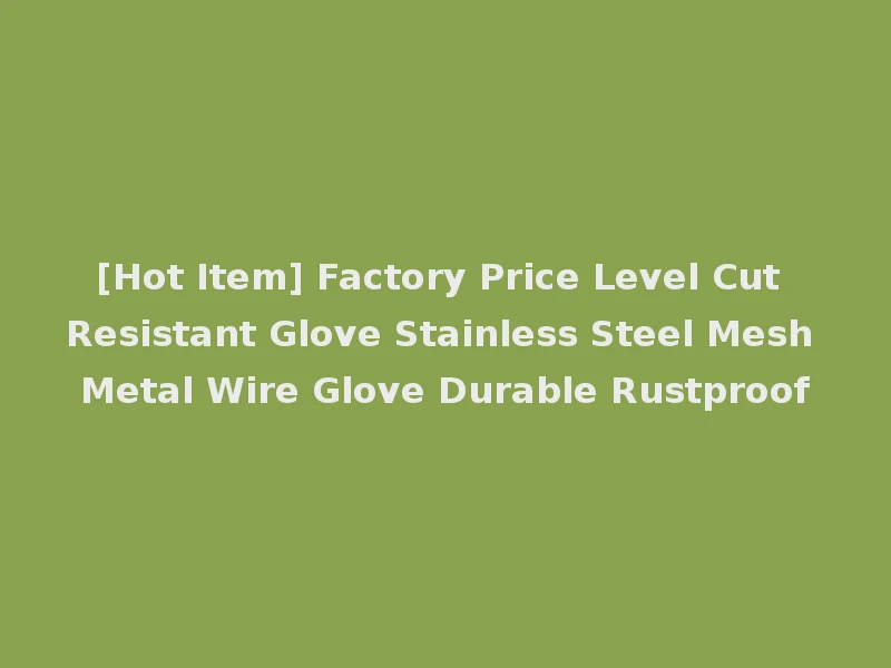 [Hot Item] Factory Price Level Cut Resistant Glove Stainless Steel Mesh Metal Wire Glove Durable Rustproof