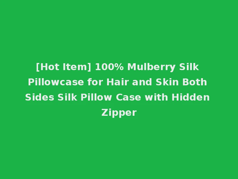[Hot Item] 100% Mulberry Silk Pillowcase for Hair and Skin Both Sides Silk Pillow Case with Hidden Zipper