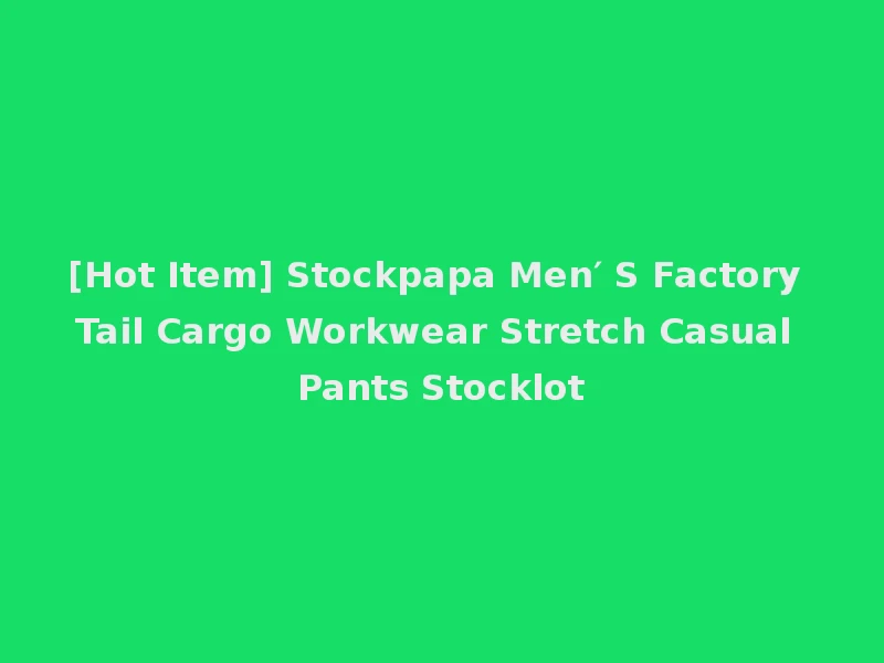 [Hot Item] Stockpapa Men′ S Factory Tail Cargo Workwear Stretch Casual Pants Stocklot