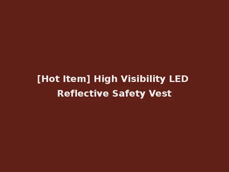 [Hot Item] High Visibility LED Reflective Safety Vest