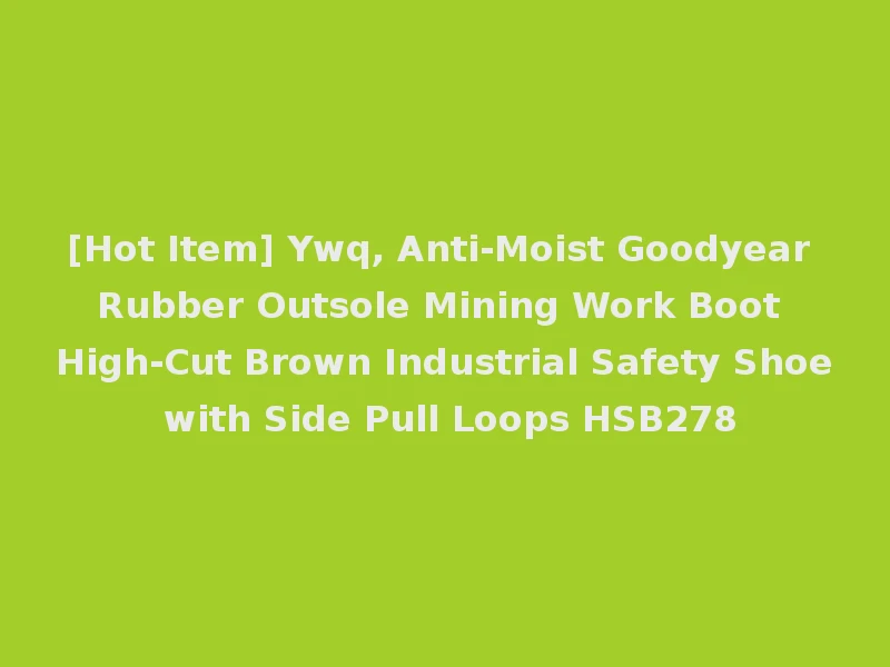 [Hot Item] Ywq, Anti-Moist Goodyear Rubber Outsole Mining Work Boot High-Cut Brown Industrial Safety Shoe with Side Pull Loops HSB278