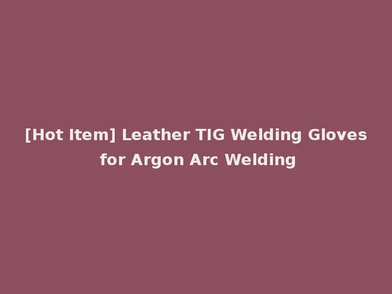 [Hot Item] Leather TIG Welding Gloves for Argon Arc Welding