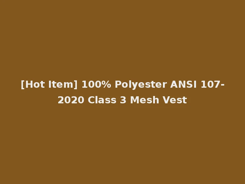 [Hot Item] 100% Polyester ANSI 107-2020 Class 3 Mesh Vest