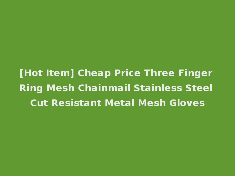 [Hot Item] Cheap Price Three Finger Ring Mesh Chainmail Stainless Steel Cut Resistant Metal Mesh Gloves
