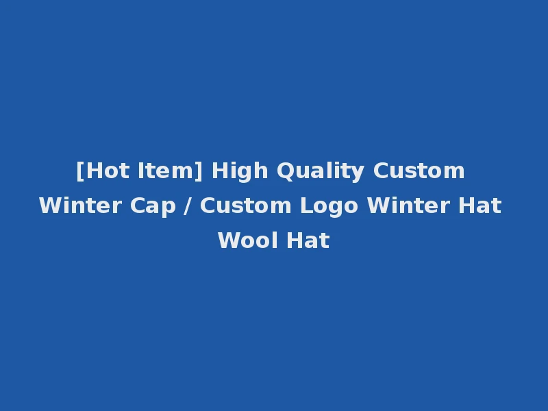 [Hot Item] High Quality Custom Winter Cap / Custom Logo Winter Hat Wool Hat